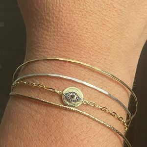 14kt GF dainty bangle and/or sterling silver bangle